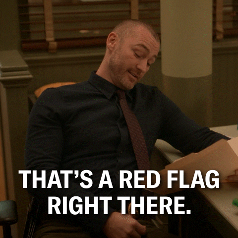 Suspicious Red Flag GIF by ABC Network - Find & Share on GIPHY