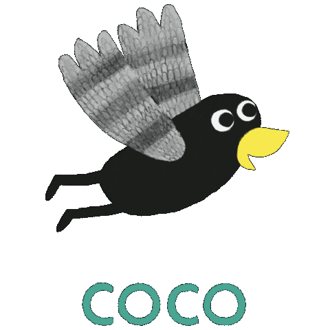 Flying Baby Bird Sticker by Loes Riphagen