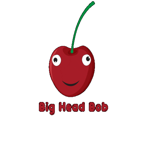 Big Head Fruit Sticker by BigHeadBob.com