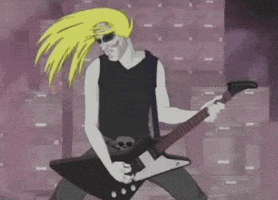 Rocking Out Rock Star GIF