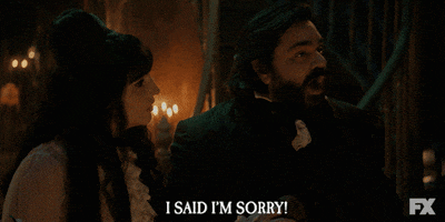 Sorry GIF by What We Do in the Shadows