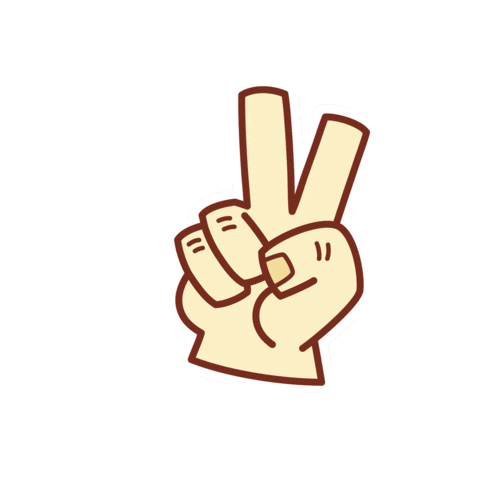 Peace Hands Sticker by mayer_tamas
