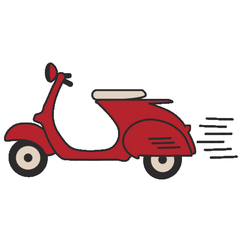 Delivery Scooter Sticker by CarlijnQ