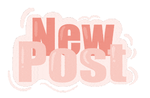 Pink New Post Sticker