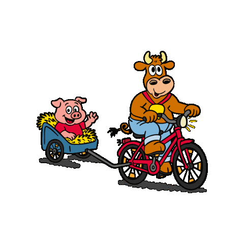 Bike Driving Sticker by Bauernhofurlaub.de