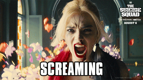 Screaming Harley Quinn GIF by The Suicide Squad - Find & Share on GIPHY