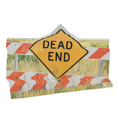 Warning Dead End Sticker by madebywar