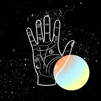 ptrzykd illustration space stars hand GIF