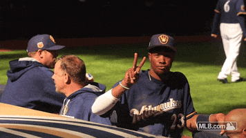 peace sign GIF by MLB