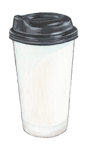 Coffee Drink Sticker by haenaillust