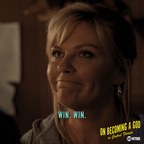 Kirsten Dunst Win GIF by On Becoming A God in Central Florida