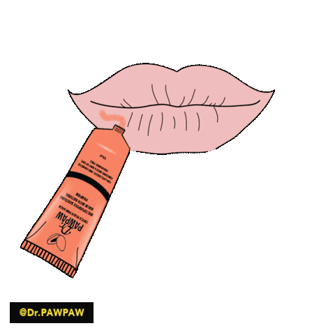 Pink Lips Sticker by drpawpaw