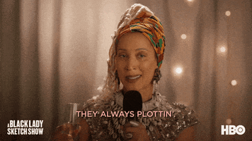 Plotting Robin Thede GIF by A Black Lady Sketch Show