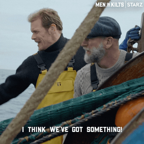 Sam Heughan Fish GIF by Men in Kilts: A Roadtrip with Sam and Graham