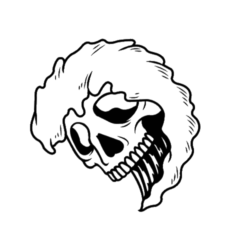 Wave Skull Sticker by dedflok