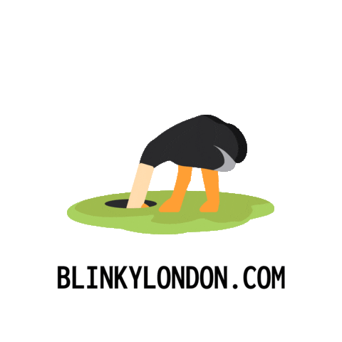 T-Shirt Ostrich Sticker by Blinky London