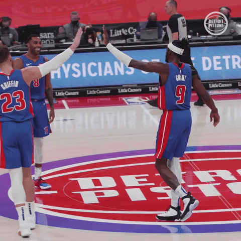 High Five Blake Griffin GIF by Detroit Pistons