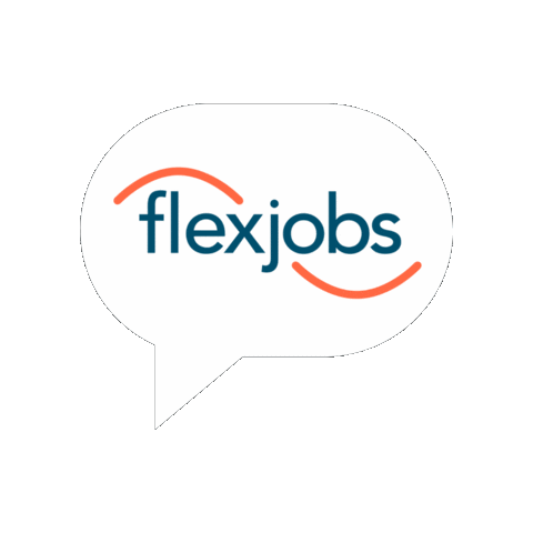 Chatting Work From Home Sticker by FlexJobs | Trusted, Vetted Remote Jobs
