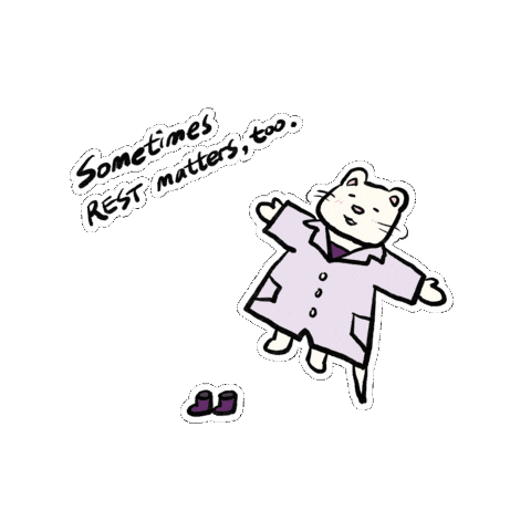 Rest Weasel Sticker by Soysauceeggrice Studio