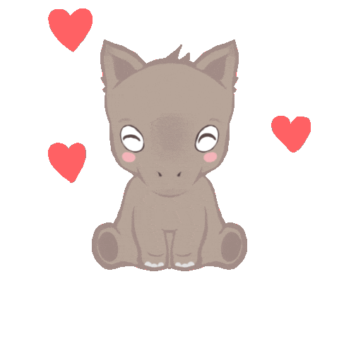 Rhino Hearts Sticker by Anak Rimba Books