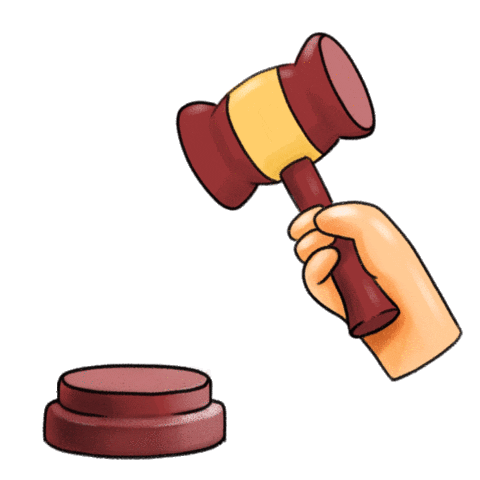 animated judge hammer