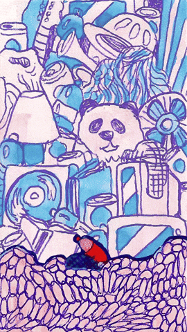 Stuff Raccoon GIF by Jimmy Arca