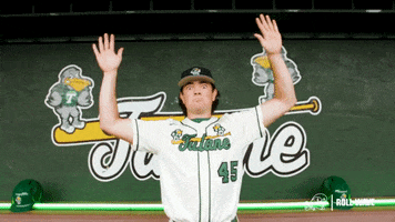College Baseball Blake GIF by GreenWave