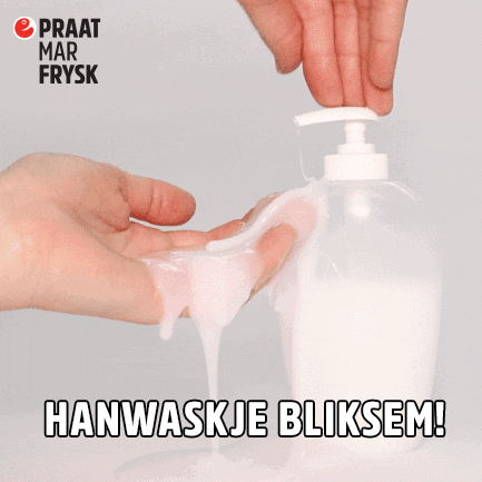 Wash Hands Corona GIF by Praat mar Frysk