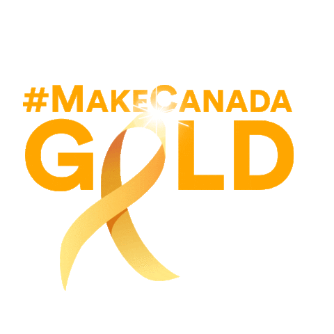 Gold Ribbon Ccam Sticker by Childhood Cancer Canada
