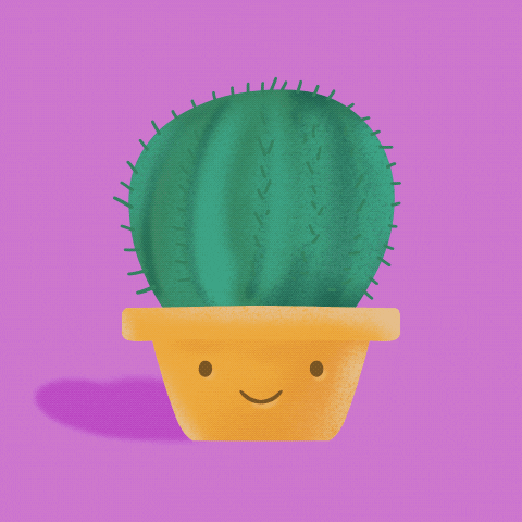 StudioSigrid happy kawaii cactus prick GIF