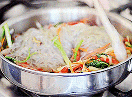 korean food japchae GIF