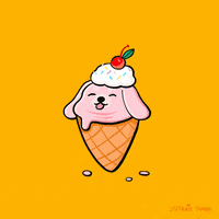 Ice Cream Dog GIF by Stefanie Shank