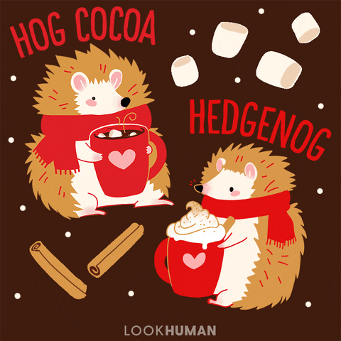 Hot Chocolate Hedgehog GIF by LookHUMAN
