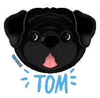 Tom The Dog Sticker by Pawshbox