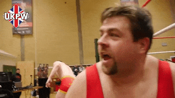 UKPW wrestling wrestler tongue out medway GIF