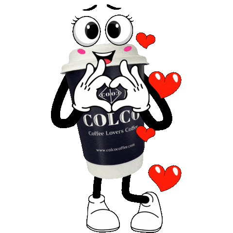 This Way Love Coffee Sticker by Colco Joe