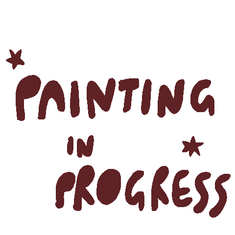 Painting Progress Sticker by emilykayeillustration
