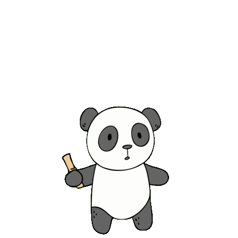 Panda Munching Sticker by Bellabu Bear