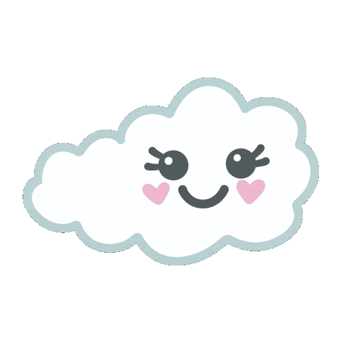 Happy Cloud Sticker by Heather Roberts