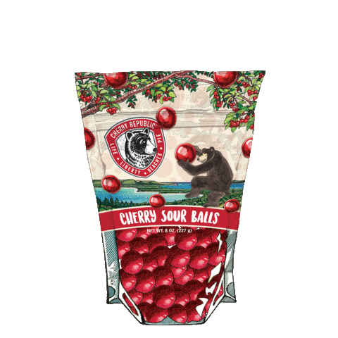 Cherry Sour Balls Sticker by Cherry Republic