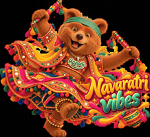 Durga Puja Bear GIF by Happilo