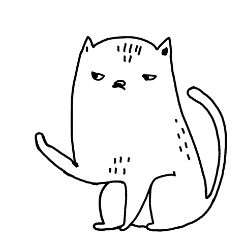 majasbok cat angry mood black and white GIF