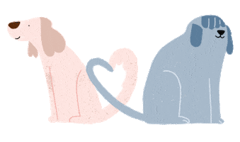 Dogs Valentines Sticker by Strange Beast