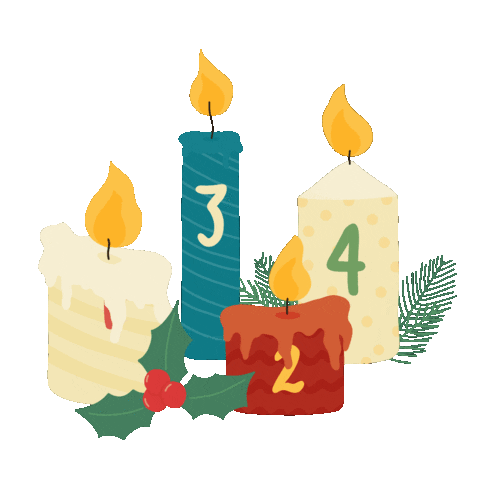 Christmas Candle Sticker