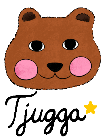 Natbjørnen Tjugga Sticker