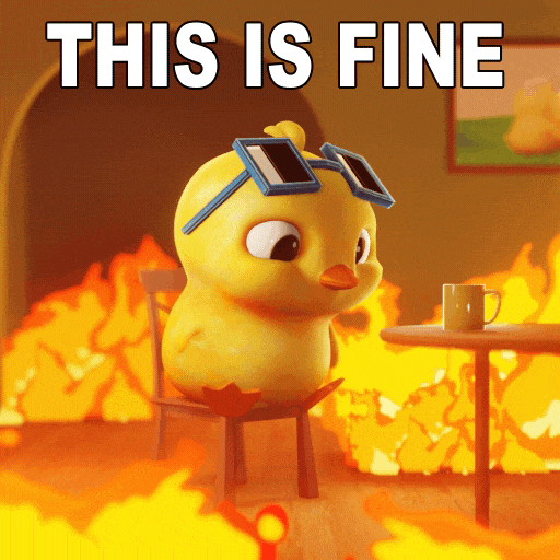 Fire This Is Fine GIF by Atrium.art