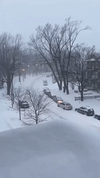 Snow Accumulates as Season's First Major Winter Storm Hits Quebec