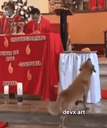 Dog Church GIF by DevX Art