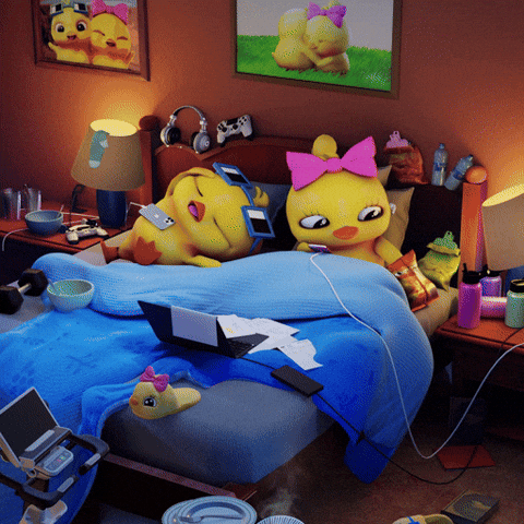 Bed Eating GIF by Atrium