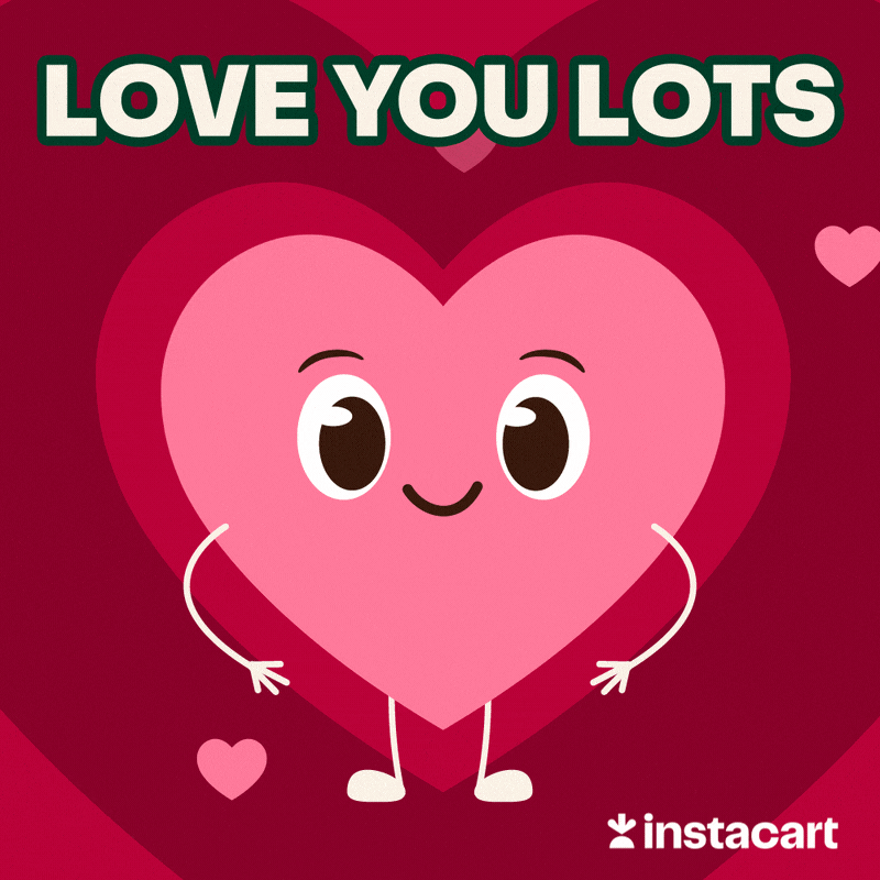 I Love You Hearts GIF by Instacart
